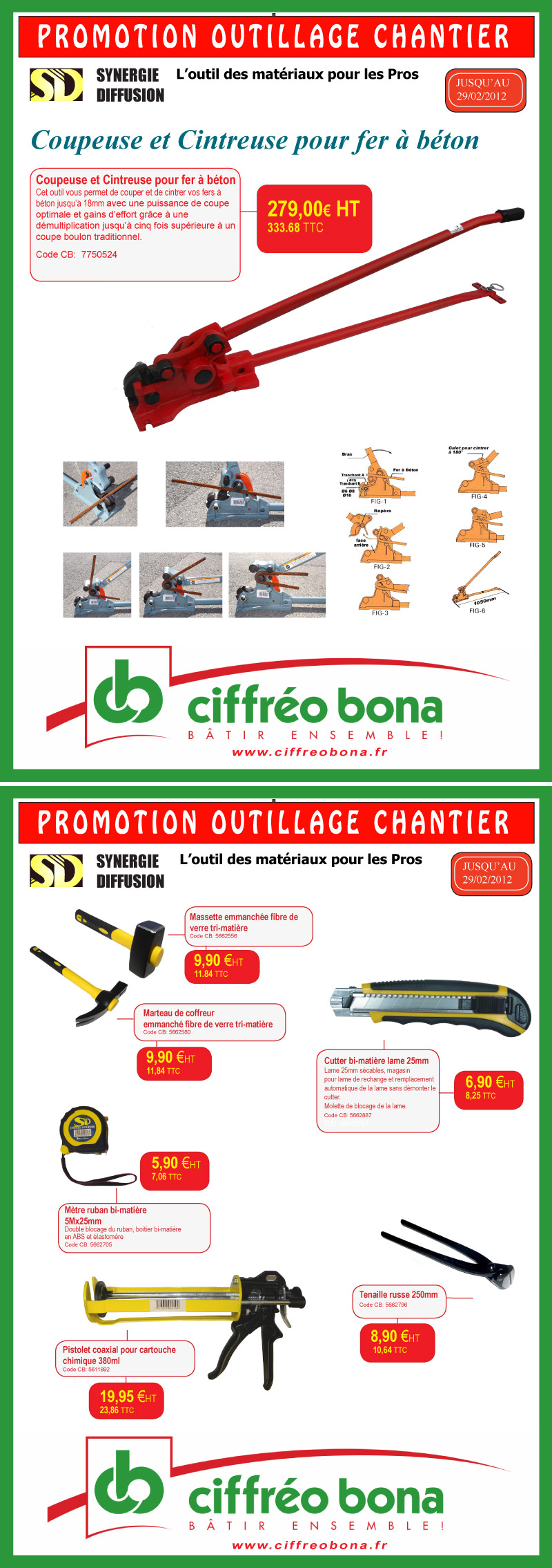 promotion outillage chantier