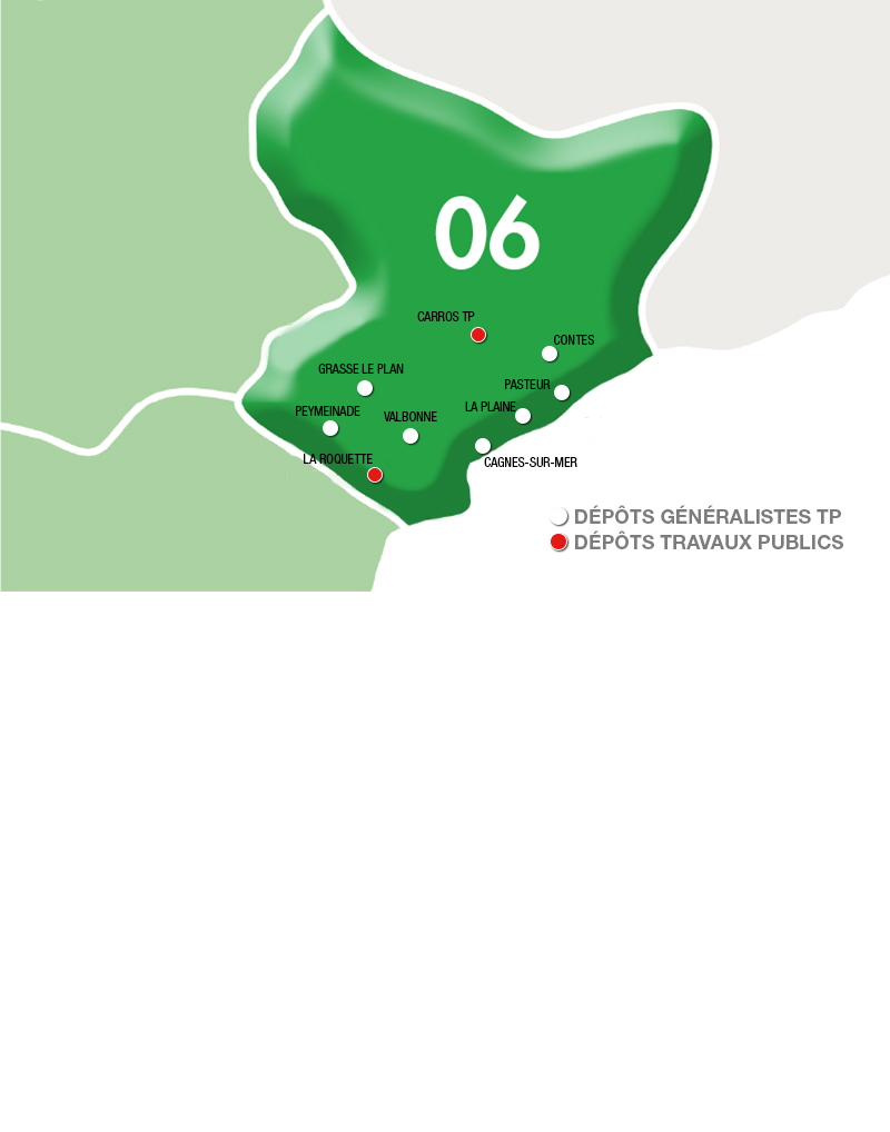 Dépôts TP Alpes-Maritimes