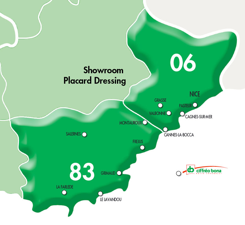 showroom placard dressing