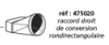 Raccord conversion rond rectangulaire