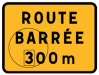 Panneau route barre avec disque KC1