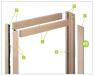 Kit d'huisseries simples et couvre-joint plats