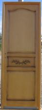 bloc porte exotique clair avec decor rameau d'olivier