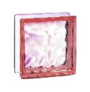 Brique de verre 198 nuage rose