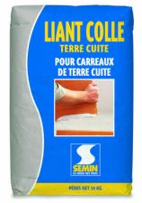 liant colle terre cuite pice sche [*** Colle en poudre pour le montage, en intrieur, des cloisons en carreaux de terre cuite, permet galement le blocage en partie suprieur. ***]