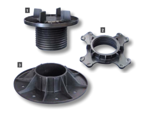 1. TETE DE SUPPORT 2. BAGUE DE REGLAGE3. EMBRASE