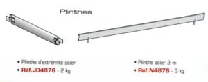 Plinthe acier 