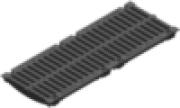 Grille en fonte, fentes 2x140x20, noire, classe F900, pour caniveau FASERFIX SUPER 300.