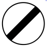 Panneau fin interdit B31