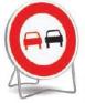 Panneau interdit de doubler B3