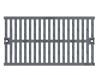 Grilles fonte caniveaux sans cadre