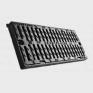 Grille plate rectangulaire PMR avec cadre