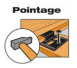 Pointage crochet lambris