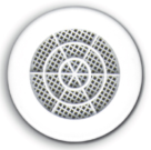 Grille ronde à clipser blanche