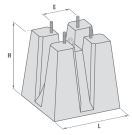 Repères côtes candélabre béton